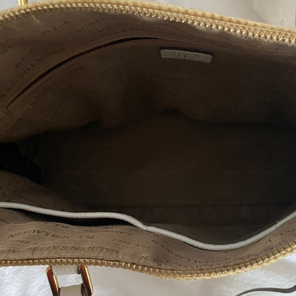 Lauren Ralph Lauren White and Tan Tote Bag - Picture 8 of 10
